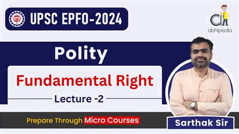 Upsc Epfo Exam Indian Polity Fundamental Rights Part