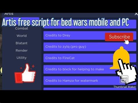 Script For Bedwars Artis Free Non Paid Script Mobile And PC YouTube