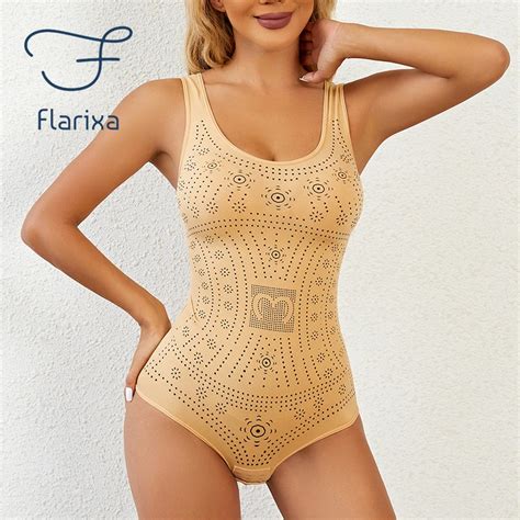 Flarixa Bezszwowe Wygodne Body Shaper Z Nadrukiem Plus Size Modelami