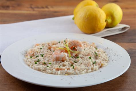 Risotto De Limón Y Gambas Recetas Italianas De Giallozafferano