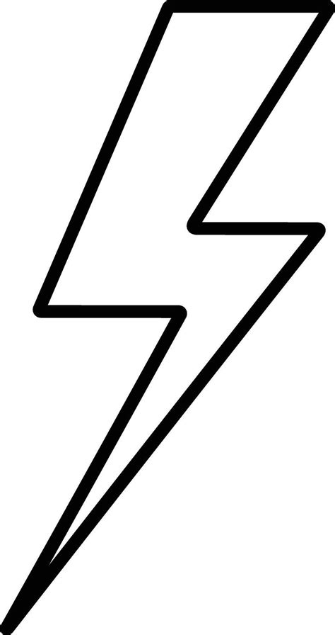 Flash Lightning Bolt Line Icon Electric Power Symbol Energy Sign