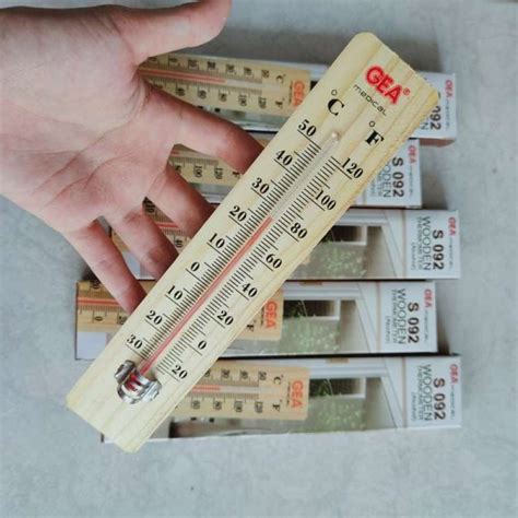 Jual Gea Thermometer Ruang Dinding Kayu Termometer Ruangan Alat Ukur