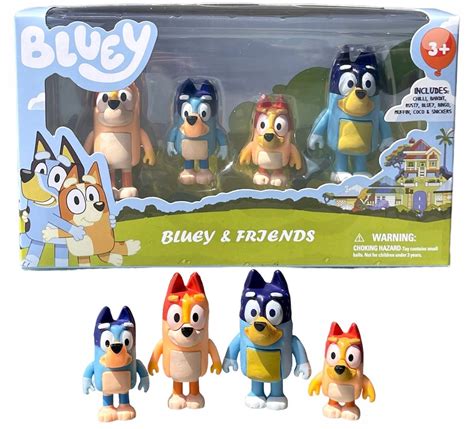 Zestaw Figurek Bluey Bingo Szt Rodzinka Blue Figurki Inny