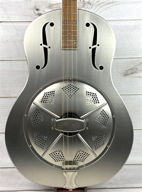 Royall Long Scale Tenor New Rough Brushed Steel Finish Brass Body Single Cone Resonator The