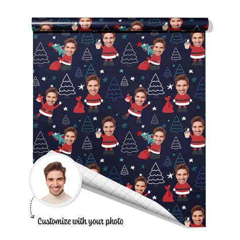 Personalized Christmas Wrapping Paper With Your Face On It