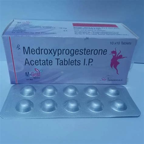 Medroxyprogesterone Acetate 10 Mg Tablets For Personal Packaging Type