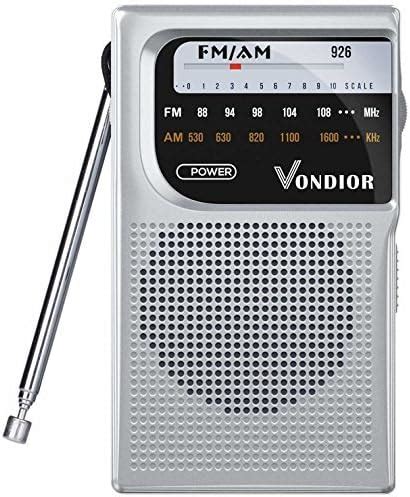 Amazon Vondior Am Fm Battery Operated Portable Pocket Radio Best