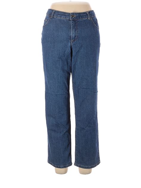 Just My Size Solid Blue Jeans Size 16 (Petite) - 36% off | ThredUp