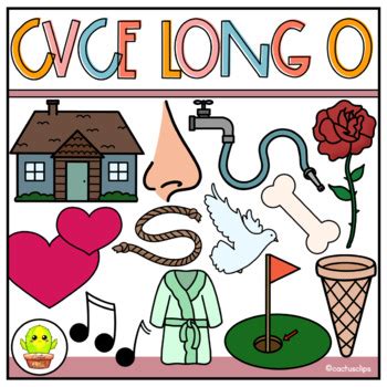 Cvce Long O Clip Art By Cactus Clips Teachers Pay Teachers