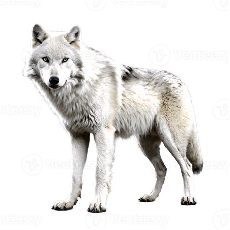 White Wolf Standing Isolated Transparent 44761121 Png