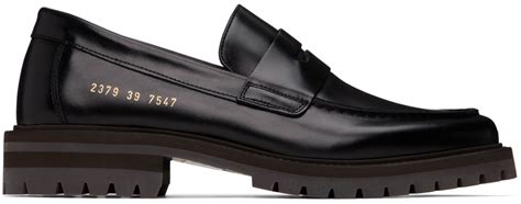 Common Projects Black Leather Loafers Ssense Canada