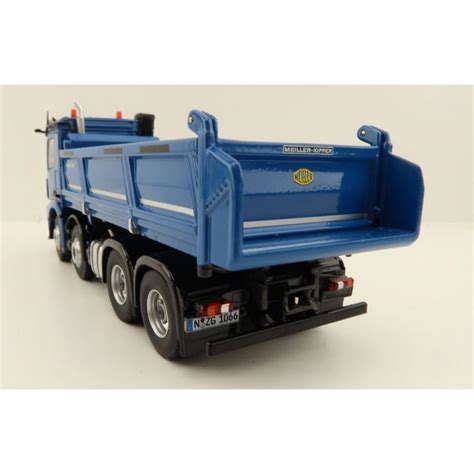 Nzg 106602 Mercedes Benz Arocs 8x4 Meiller Dump Truck Blue Scale 150