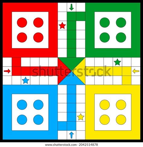 Classic Family Board Game Vector Ludo Stock Vector (Royalty Free ...