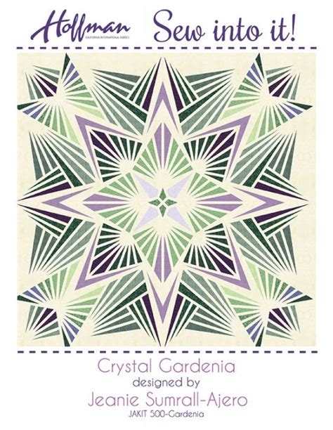 Crystal Gardenia Quilt Kit Batik Quilting Fabrics Paper Piecing