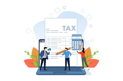 Premium Vector Vector Illustration Of Online Tax Payment Concept With