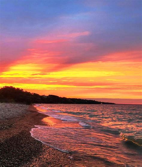 Tina Koskima On Twitter Sunset At The Beach Of Glencoe In Illinois