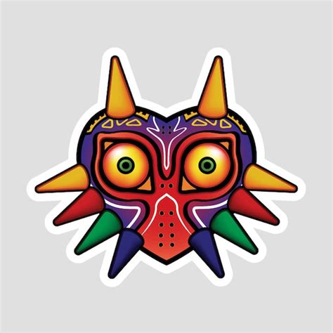 Zelda Majora Mask Vinyl Sticker Incl 2 Etsy