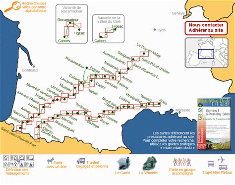 Les Chemins De Compostelle ≡ Voyage Carte Plan