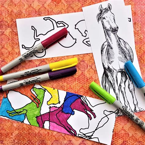 Horse Lover Bookmarks to Color 2 Printable Sheets of 6 Total Fun ...