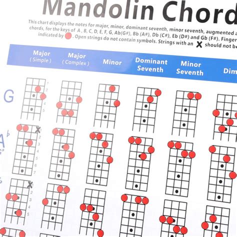 Tabla De Trastes Para Mandolina Notas De Acordes Papel Est Cuotas