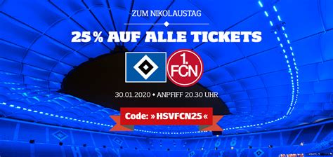 25 Rabatt auf alle Tickets für das Nürnberg Spiel HSV de