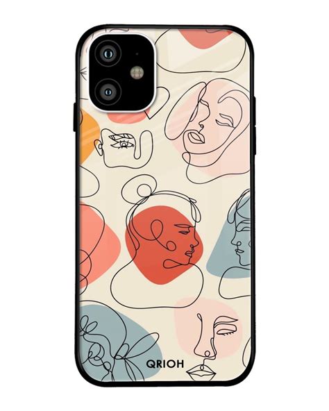 Buy Abstract Faces Printed Premium Glass Cover For IPhone 11 Impact