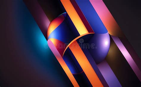 Ultraviolet Geometric Shapes On A Psychedelic Abstract Background