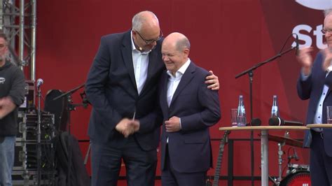 Der Kleine hilft dem Großen Scholz macht SPD Wahlkampf in Bremen