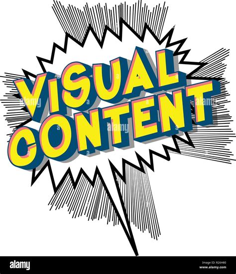 Visual Content Vector Illustrated Comic Book Style Phrase Stock