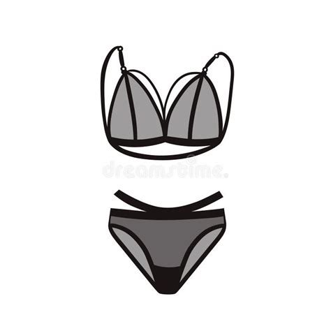 Set Of Female Underwear Isolate On A White Background Vector Graphics