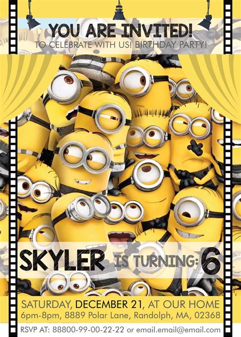 Minions Invitation Minions Birthday Invitations Printable - Etsy in ...