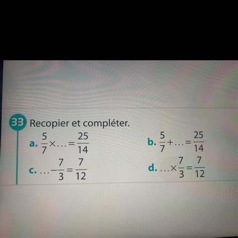 Bonjour Jai Un Exercice Pour Demain En Maths Et Jai Besoin Daide Je