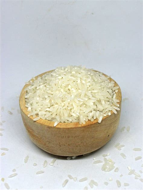 Arroz Blanco Bruto En Un Bol Imagen De Archivo Imagen De Bocado