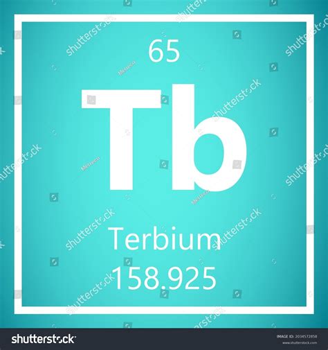 Terbium Tb Periodic Table Elements Atomic Stock Vector Royalty Free