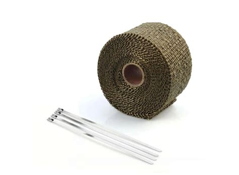 10m Titanium Exhaust Header Pipe Insulation Thermal Heat Wrap Roll Insulation Lanesplitter Garage