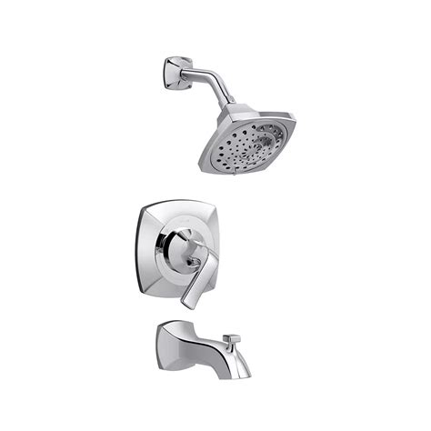 Kohler Rubicon Rite Temp Single Handle 3 Spray Wall Mount Tub And Shower Faucet In Polishe