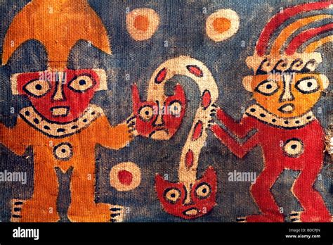 An antique folk art tapestry from Peru Stock Photo - Alamy