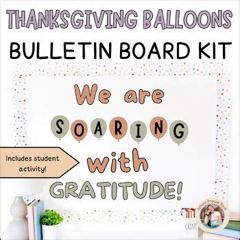 Thanksgiving Gratitude Bulletin Board Kit And Student Activity Tpt