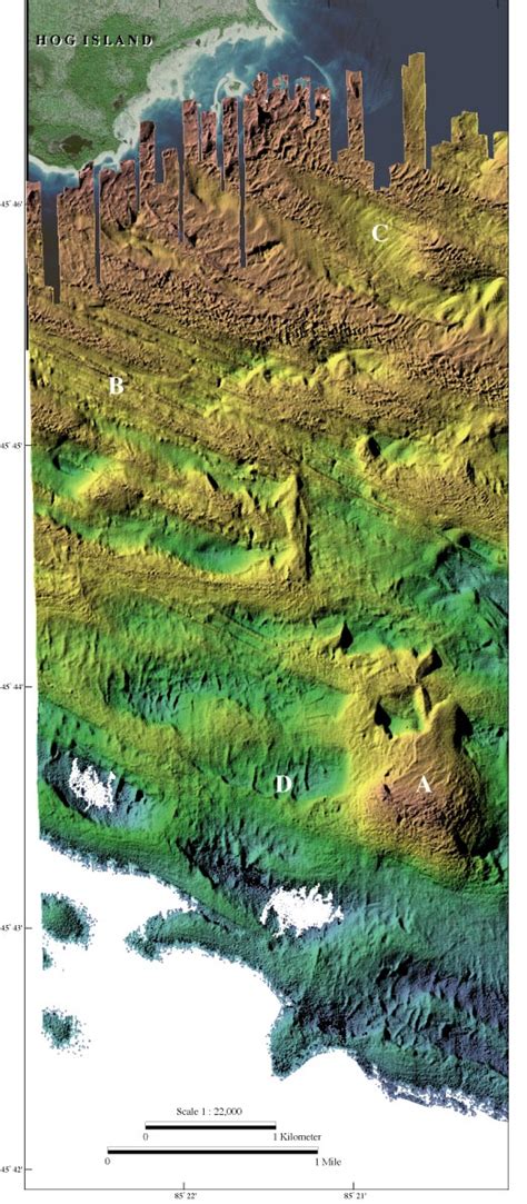 Seafloor Mapping Lake Michigan Hog Island Reef Bathymetry Usgs Pcmsc