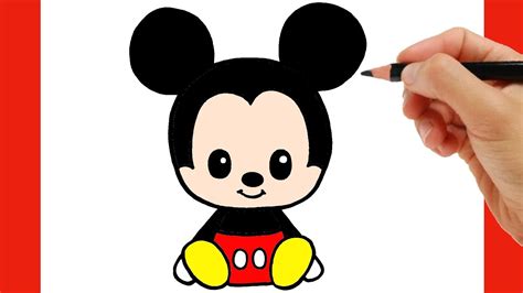 HOW TO DRAW A CUTE MICKEY MOUSE YouTube