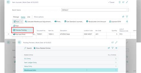 Business Central Wave Bc New Features Preview Item Journals