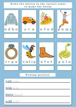 PHONICS PRACTICE Worksheet Group 5 Z W Ng V Oo TPT