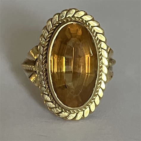 Proantic Bague Or Jaune Citrine