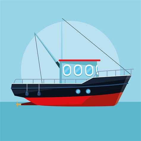 fishing boat cartoon 657313 Vector Art at Vecteezy