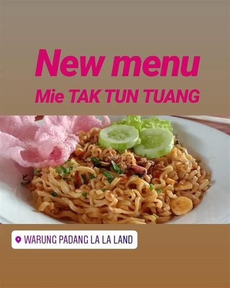 Menu at Warung Padang La La Land restaurant, South Jakarta