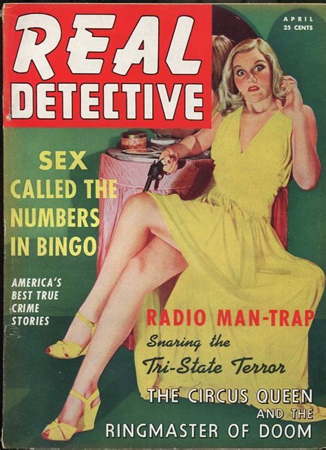 Real Detective Apr 1942 Wild True Crime Pulp Magazine Leggy Cover