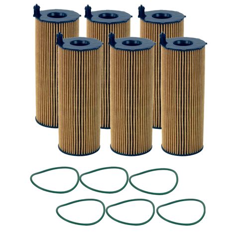 Genuine OEM Set Of 6 Engine Oil Filters Element For Audi Q7 VW Touareg