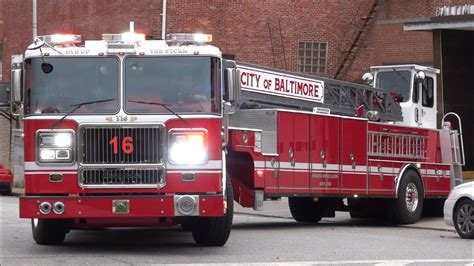 Baltimore City Fire Department Brand New Truck 16 Responding 8 29 23