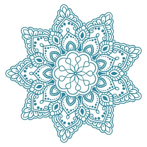 Hermoso Dise O Decorativo Vintage De Mandala De Flores Vector Gratis