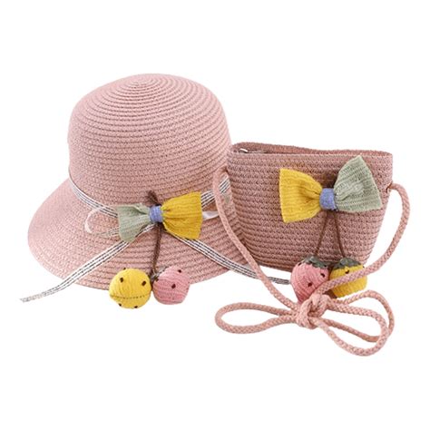 56 58cm Hat Circumference Female Summer Straw Hat And Straw Bag Set